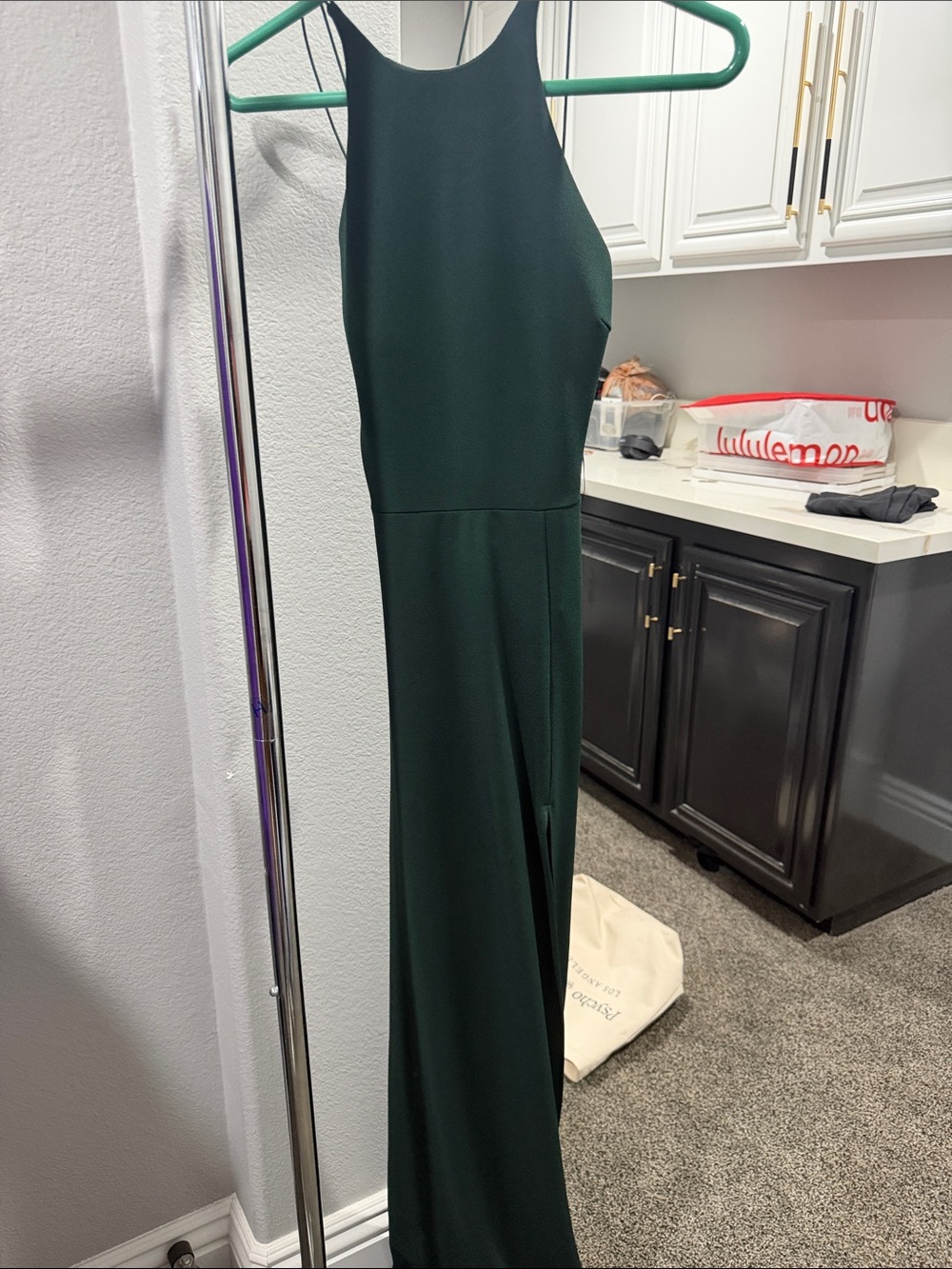 Windsor Dark Green Halter Maxi Dress
